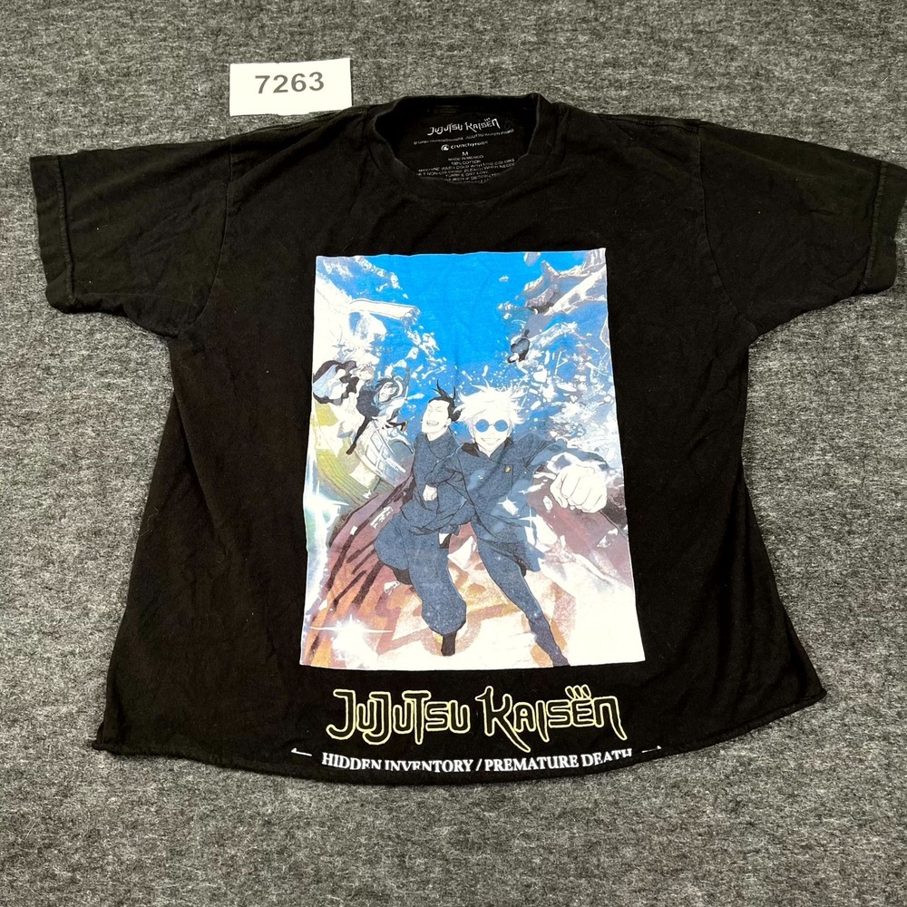 Crunchyroll Jujutsu Kaisen‎ T Shirt Mens M Black Hidden Inventory Anime Graphic